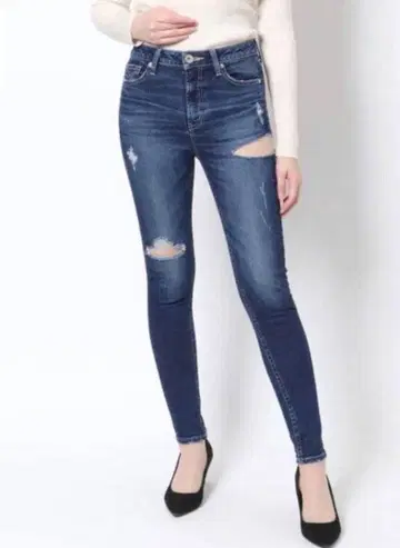 GYDA 스키니 데님 사이드 립드 스키니 데님 XS 새상품급