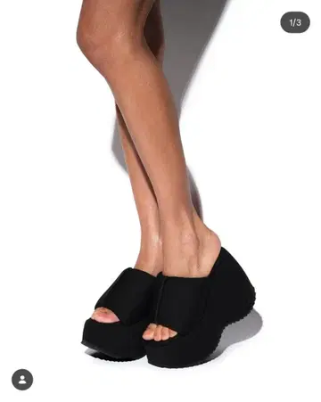 yello 플랫폼 샌들 블랙 y2k