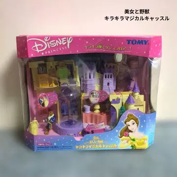 미녀와 야수 반짝이는 마법의 캐슬 인형의 집 TOMY 완구