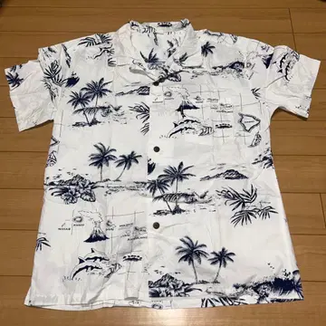 Palmwave USA 기획 코튼 하와이안 셔츠 팜웨이브 y2k