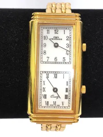 TECHNOS (테크노스) 더블 페이스 (듀얼 타임) 빈티지 손목시계