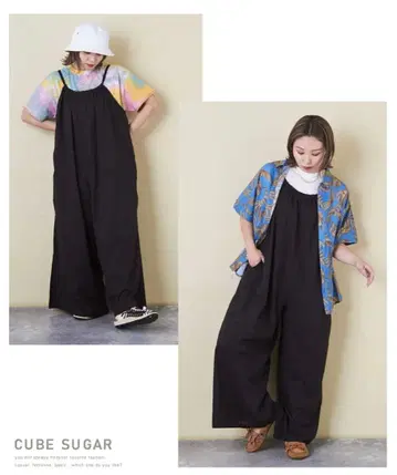 가격 인하 루즈핏 살로펫 팬츠 블랙 CUBESUGAR 큐브 슈가