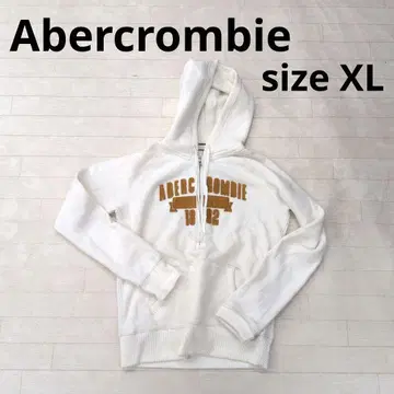 279 Abercrombie 화이트 후드티 사이즈 XL