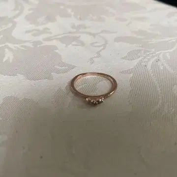 10K 핑크 골드 하트 반지