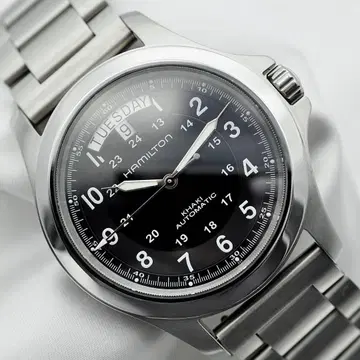 해밀턴 새상품급 카키 킹 H644550 자동 기계식 남성용