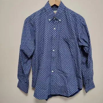 M 사이즈 BEAMS 빔즈 남성용 캐주얼 셔츠 블루 보타니컬