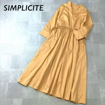 새상품급 SIMPLICITE 더블 드로우 스트링 셔츠 원피스 오크