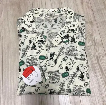 SNOOPY 스누피 오픈 카라 셔츠 하와이안 셔츠 레이온 셔츠