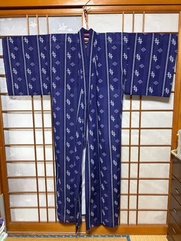 류큐 무용 기모노 짙은 파랑