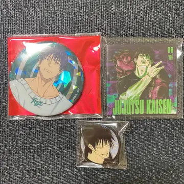 주술회전 후시구로 토우지 스퀘어 배지 홀로그램 캔뱃지 핀즈