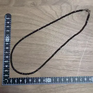 블랙 스피넬? 실버 목걸이