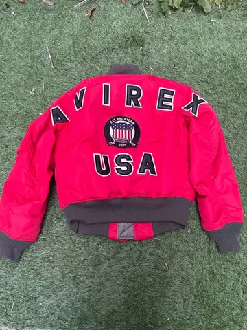 (레어) AVIREX MA1 RED 짧은 기장