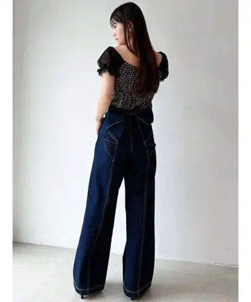 [ 새상품/택 포함 ] RESEXXY 백리본 데님 팬츠