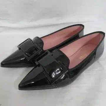 프리티 발레리나 플랫슈즈 버클 리본 블랙 36 1/2