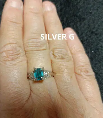 에메랄드 컬러 SILVER G 반지