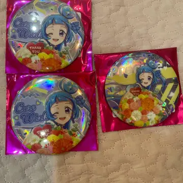 키미프리 드림 스테이지 큐어 윙크 캔뱃지 3개