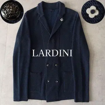 새상품급 라르디니 더블 브레스트 자켓 M 네이비 은색 버튼 부토니에르