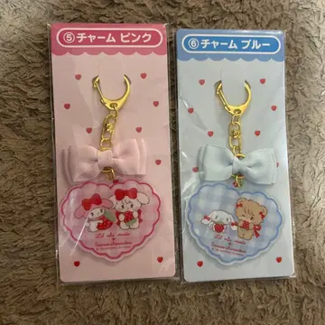 산리오 키링 2종 세트 시나모롤 마이멜로디 릴르아라모드
