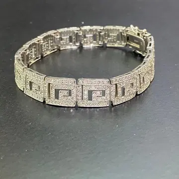 전면 보석 세팅 팔찌 실버 925 블링블링