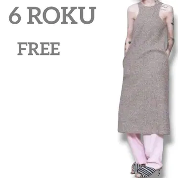 6 ROKU 여성용 MIX CUT DRESS 원피스 니트 FREE