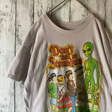 미국 빈티지 의류 스티븐 로즈 캐릭터 티셔츠 외계인 그레이 L