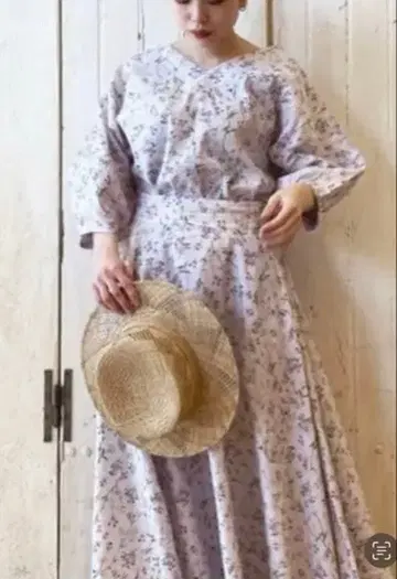 nest Robe flowers 테일 플레어 스커트 업사이클 리노