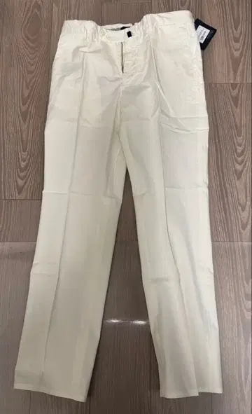 INCOTEX 아이보리 슬림핏 치노 팬츠