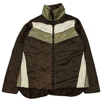 HANG TEN 나일론 자켓 멀티 컬러 브라운 충전솜 한텐