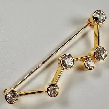 레어 [Van Dell] 빈티지 별자리 브로치 카시오페이아자리 골드