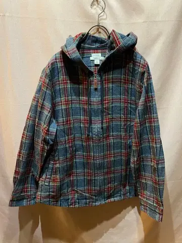 엘엘빈 플란넬 풀 집업 후드 부착 셔츠 자켓 후드티