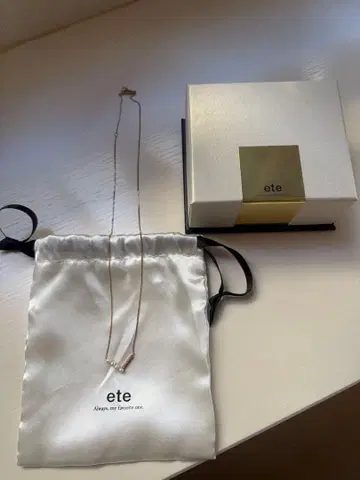 ete 담수 진주 x 다이아몬드 목걸이 새상품급