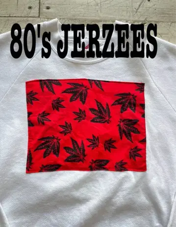 80s JERZEES 맨투맨 리메이크 마리화나 패턴