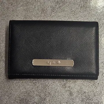 [ agnes b ] 에네스베 명함지갑 블랙 x 그레이지