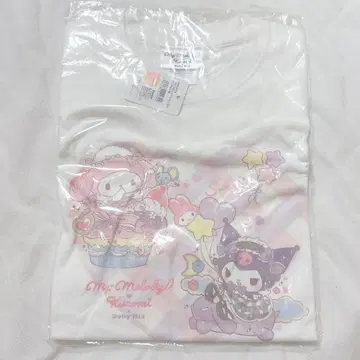 산리오 쿠로미 마이멜로디 도리믹스 티셔츠 S 사이즈 화이트