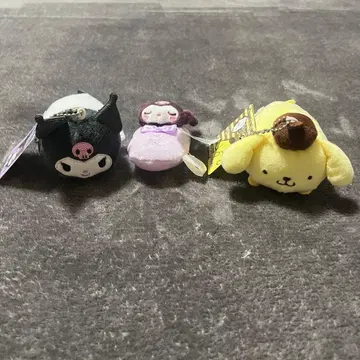 산리오 봉제 인형 키링 묶음 판매 쿠로미 폼폼푸딩