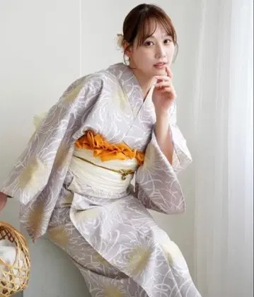 [ utatane ] 유카타+오비+일본 나막신 세트 미사용 새상품