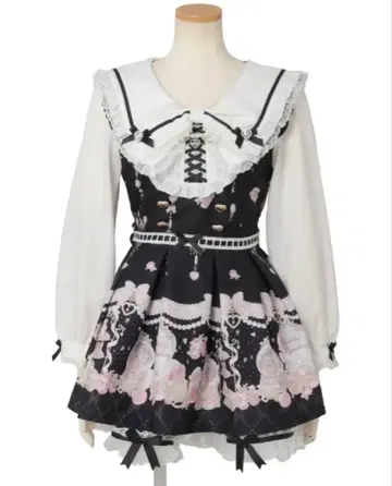 LIZLISA Romantic Cosmetics 패턴 셋업 블랙