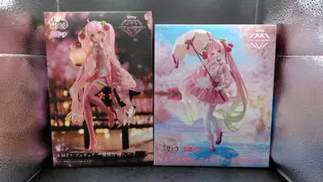 벚꽃 미쿠 AMP+ 피규어 2종 세트 벚꽃 등불 벚꽃 드레스