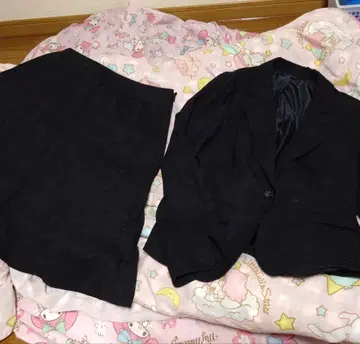 n-line Precious 체크 무늬 상하의 스커트 정장 세트