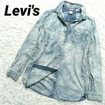Levi's 리바이스 데님 셔츠 긴팔 여성용 데미지 가공 던가리