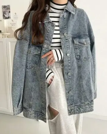 빈티지 빅 실루엣 데님 자켓