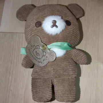 리락쿠마 차이로이코구마 코듀로이 서로 기대는 봉제 인형