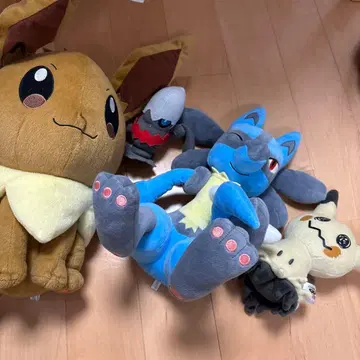 포켓몬 봉제 인형 세트 루카리오 이브이 다크라이 미미큐