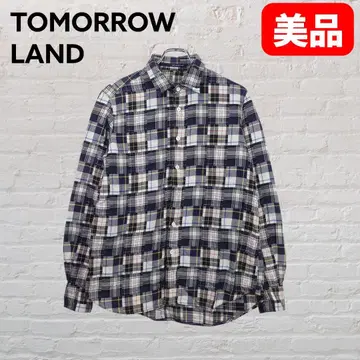 투모로우랜드 일본제 면 100% 체크 셔츠 M 상당