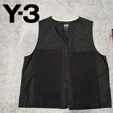 y-3 베스트 블랙 코튼