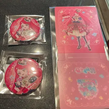 아이프리 가라오케관 콜라보 캔뱃지 스탠디 코스터 사쿠라