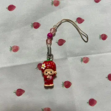 헤이세이 레트로 지역 한정 몽치치 스트랩 도치기 한정 딸기 몽치치 귀여운