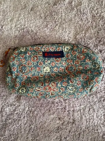 45rpm 파우치 데님 꽃무늬