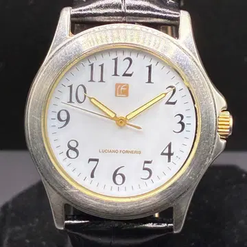 루치아노 포르넬리스 쿼츠 남성용 여성용 손목시계 실버 36mm