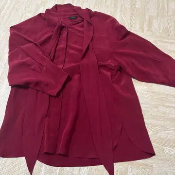 조셉 실크 100% 블라우스 보르도 새상품급